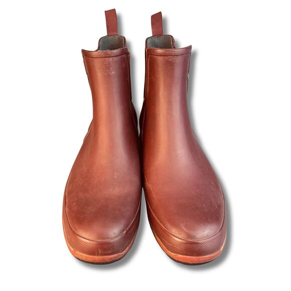 BOGS Amanda Slip-On Rain Boots Women’s 10 Burgundy Waterproof Rubber Ankle Boot - Picture 3 of 14